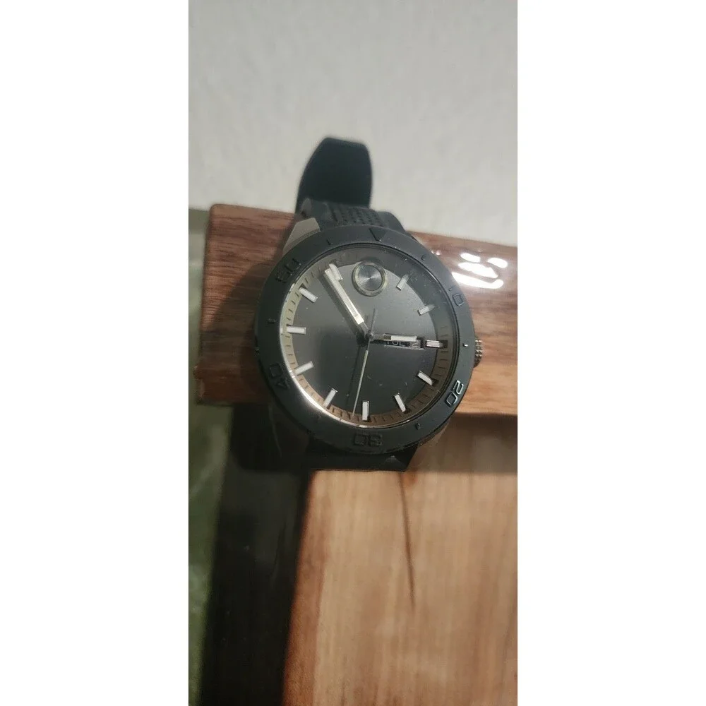 Movado 3600452 Men's Swiss Bold Black Silicone Strap Watch 43mm